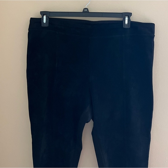 ◾️CALVIN KLEIN: Women’s XL, power stretch black half faux suede leggings◾️ - Picture 4 of 9